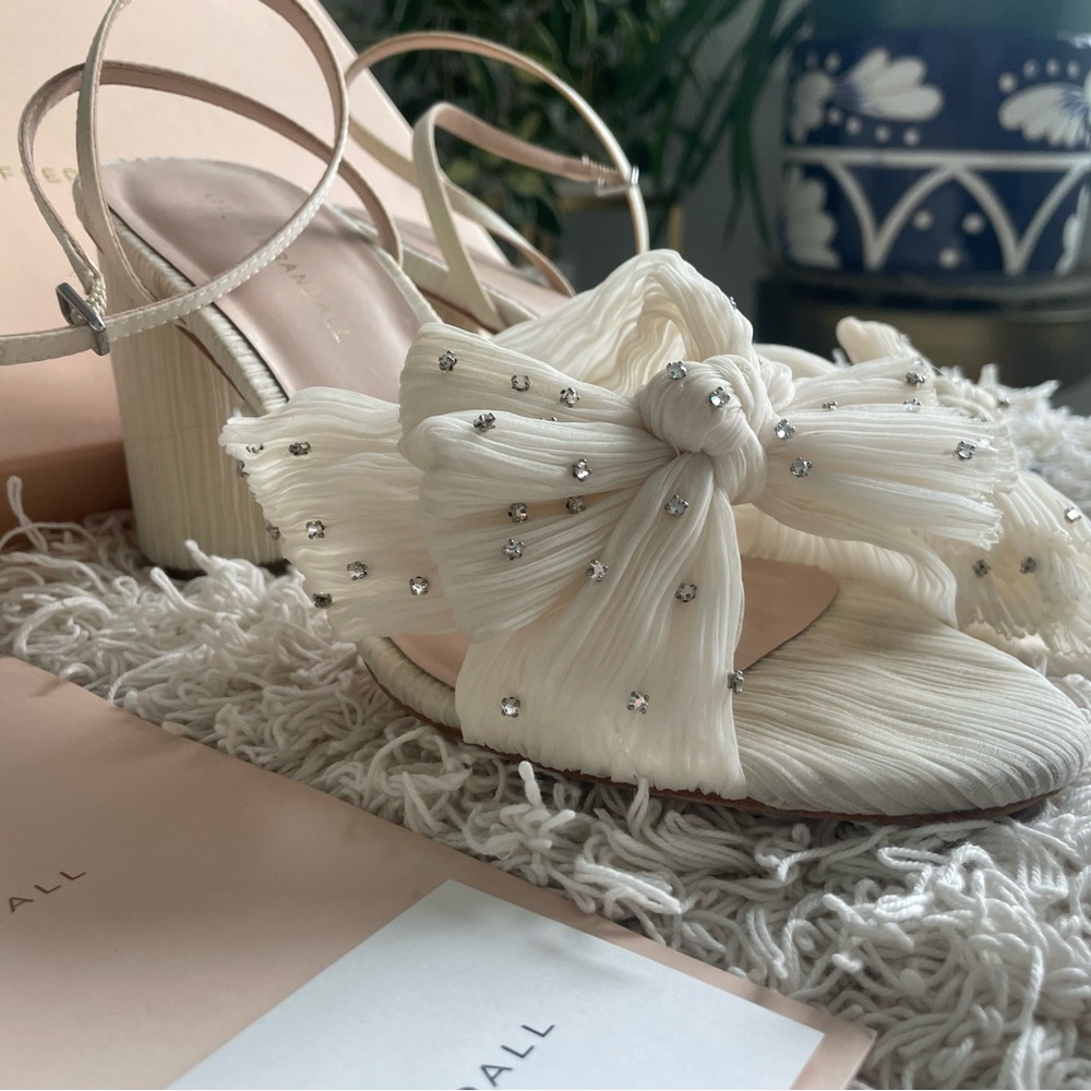 Loeffler Randall White Heeled Sandals - Picture 15 of 16